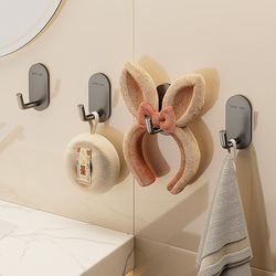 Hook strong adhesive no punching stainless steel wall hanging bathroom kitchen room towel hanging clothes hook behind the door sticky hook home