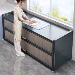 Kitchen Storage Cabinet, Floor-Standing Multi-Layer Storage Rack, Multi-Functional Workbench, Wall-Mounted Sideboard Storage Cabinet, Dust-Proof Cupboard