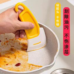 Oil Stain Cleaning Scraper Silicone Soft Scraper Japanese Kitchen Oil Removal Scraper Baking Spreader Stain Scraper