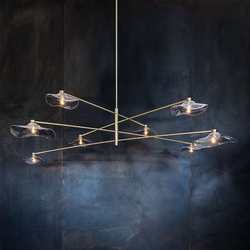 Postmodern simple art handmade glass branch living room light Nordic dining room bedroom designer model room chandelier