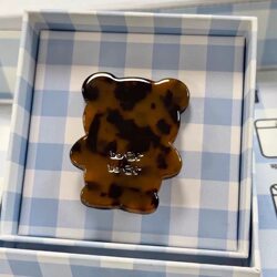 Zhao Lusi's Same Style Bear Bear Little Ying Wer Cream Amber Bear Biscuit Side Clip Cute Bangs Clip Hair Accessory for Women