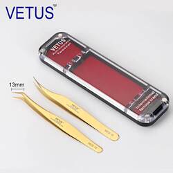 VETUS Colorful Eyebrow Beauty Makeup Set High Precision Tweezers Dolphin Gold Feather Clip Hair Split Tweezers Grafted Eyelashes MCS