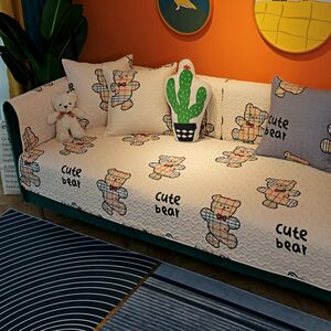 
Washed cotton pure cotton sofa cushion cartoon animation fabric sofa cushion four seasons universal sofa cover universal all-inclusive backrest