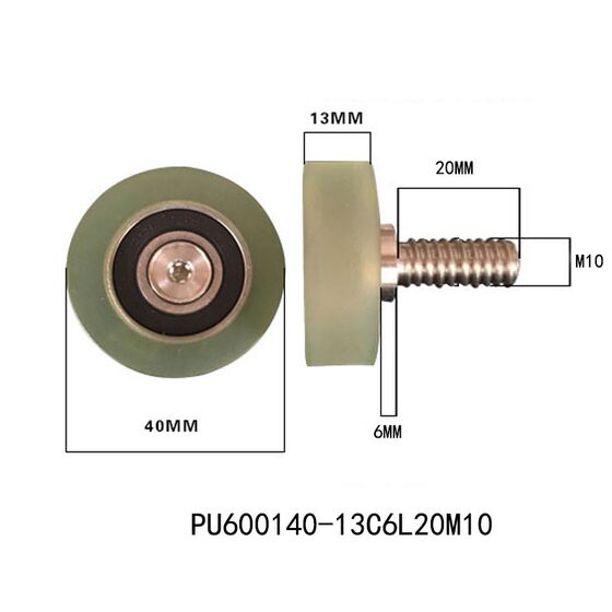 
Rubberized bearing pulley, bearing wheel, screw extension, 20mm drawer wire guide roller, stainless steel external thread