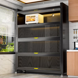 Kitchen Multi-Functional Storage Rack, New Household Sideboard, Multi-Layer Pot and Bowl Cabinet, Floor-Standing Storage Cabinet with Doors