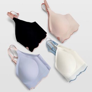
Curra Kstin cloud-like invisible invisible wire-free small breast push-up jelly strip bra underwear women's D