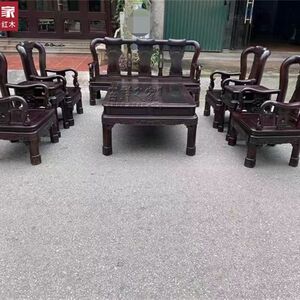 Laos rosewood rosewood rosewood rosewood elephant head sofa eight-piece set mahogany sofa rosewood residential furniture