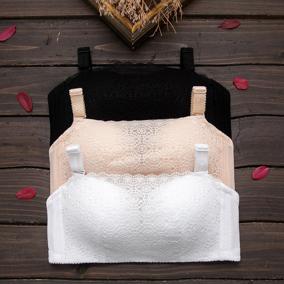 Small chest flat chest AA cup not empty, thickened and extra thick 5cm gathered bra style for girls, anti glare, no steel ring, summer