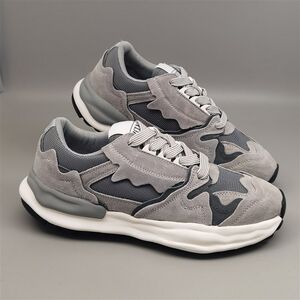 
[Scarce and Missing] Fashionable, cutting-edge and versatile men's shoes, trendy leather N mesh stitching suede leather casual sports