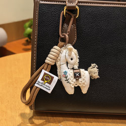 Original New Handmade Fabric Pendant, Forest-Style Cute Little Horse Bag Charm, Keychain, Doll Ornament, DIY Accessories, Trendy