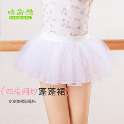Chinese Dance Ballet Tulle Skirt Dance Skirt Half Skirt for Girls, Children's Dance Practice Outfit, Children's Gymnastics Outfit Set