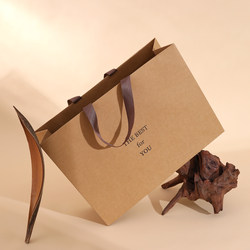 High-End Thickened Kraft Paper Bags for Clothing Stores, Hand-Held Bags for Packaging Clothes, Women's Clothing, Large Shopping Paper Bags, Gift Bags