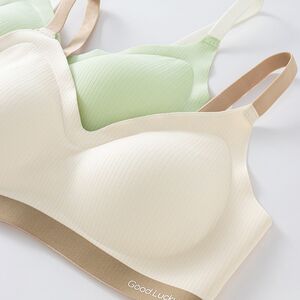 
[0.5b cm thin cup] Simple and practical~Fashionable contrasting color bra for girls with small breasts, no wires, no traces 706