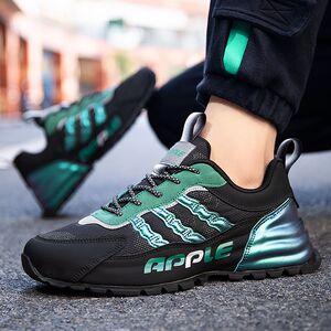 
2025 new sports shoes luminous mesh real popcorn soft sole anti-slip wear-resistant inner heightened bottom bag popular men's shoes