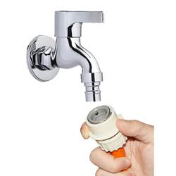 Washing Machine Faucet Quick Connector Hose Clamp-On Connection for Car Washing, Watering Flowers, and Balcony Cleaning