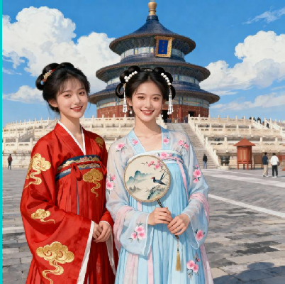 机票北京6天5晚专车自由行+天安门故宫+长城+恭王府+颐和园+天坛