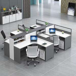 
Screen staff desk simple modern 4/6 double staff desk and chair combination office furniture work station