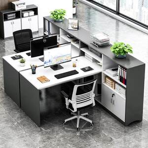 Employees' desk and chair combination simple Modern financial room furniture screen employee position double 4/four working position