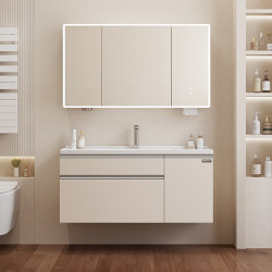 Sofia Ceramic Integrated Basin Bathroom Cabinet Set Modern Minimalist Bathroom Washbasin Cabinet Washroom Sink Cabinet
