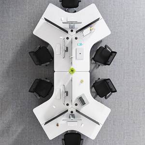 
Furniture office office combination 125 simple office/work desk staff table and chair worker 865/person 3 people modern/screen