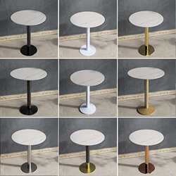 Hotel and apartment reception negotiation small round table light luxury hot pot restaurant bar cafe milk tea shop rock table