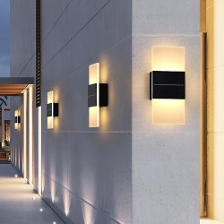 Solar outdoor wall lamp outdoor waterproof villa courtyard lamp simple modern exterior Q wall lamp balcony aisle terrace