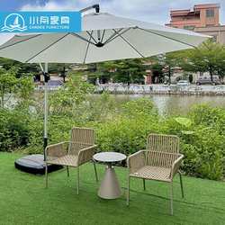 Xiaozhou outdoor garden courtyard simple rope chair outdoor living room cafe small coffee table rattan chair combination furniture