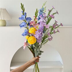 Hydrangea Rose Advanced Bionic Bouquet Living Room Table Decoration Photography Props Silk Flower Simulation Artificial Flower Arrangement