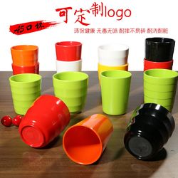 Colored melamine cup plastic commercial imitation porcelain tableware teaching aid cup restaurant thread cup water cup hotel beverage tea cup