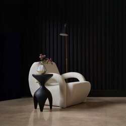 Nordic light luxury home single sofa chair living room lazy sofa side table black table coffee bar milk tea shop table