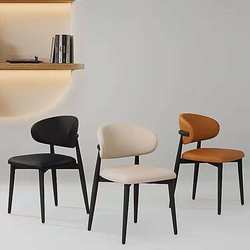 Light luxury dining chair, modern Nordic designer dining chair, simple cafe seat, casual home restaurant backrest chair