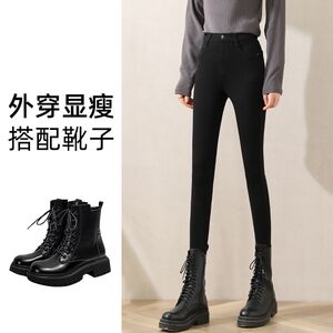 
Black leggings for women to wear as outer boots for spring, autumn and winter, elastic tight-fitting slimming pencil pants for small feet, small black pants magic
