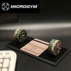 Camouflage Barbell Desktop Ornament, Fitness Gift for Boys and Girls, Miniature Fitness Model
