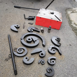 Multifunctional hand-crank flower bending machine household wrought iron door bending machine S type C type P type flower bending machine Hongju brand