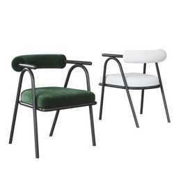 Nordic light luxury simple cafe backrest armrest designer chair hotel home iron leisure chair restaurant chair