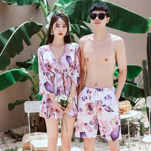 
Split swimsuit women's summer conservative 2021 new hot three-piece set cover belly fairy air swimming trunk couple hot spring swimming suit