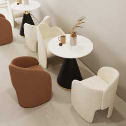 Internet celebrity milk tea shop cafe dining chair light luxury Nordic home modern simple style chair 4S reception table and chair