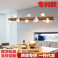 Nordic lotus restaurant chandeliers bar lamp designer creative personality B&B tea room long branches decoration lamp fixtures