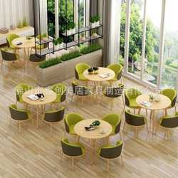 Simple negotiation table and chair combination, casual reception table and chair, sofa chair, milk tea shop, western restaurant, coffee table, small round table