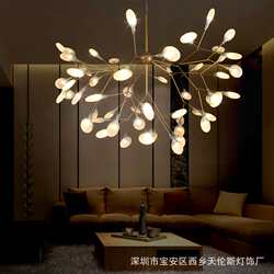 Firefly lamp post-modern simple chandelier Nordic personalized creative tree branch LED chandelier olive branch chandelier lighting fixtures