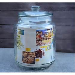 Sealed jar glass jam jar with lid food honey lemon jar small bottle large storage jar pickle jar