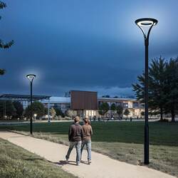 Factory direct sales solar LED garden lights modern simple plug-in-free landscape CBD center business district community garden