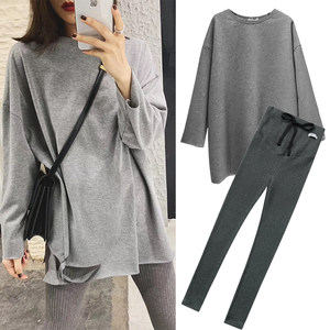 
Pregnant women's fashion suits, autumn outings, T-shirts + leggings, pregnant women's sports suits, spring and autumn two-piece sets, fashionable moms