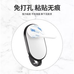 Hook with strong adhesive without punching, kitchen bathroom door, sticking markless glue on the wall, load-bearing stainless steel hook