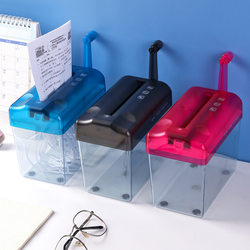 Hand-cranked paper shredder small strip shredded paper advanced confidential office documents office desktop portable mini manual crushing