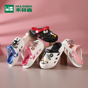 
Mulinsen Children's Shoes 2026 Summer New Children's Croc Shoes Outerwear Sandals and Slippers Trendy Soft Soled Lightweight Beach Shoes