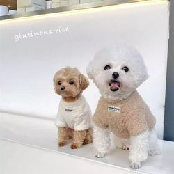 Dog clothes new style solid color simple warm vest warm and cute pet clothing Bichon Teddy cat