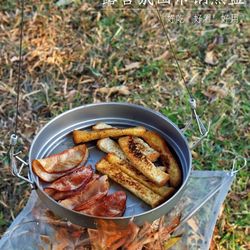 Silver ant pure titanium outdoor pot camping style cooker titanium pot frying pan equipment soup pot steamer portable titanium alloy folding