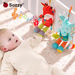 sozzy baby music box push cart pendant music ringing baby 0-1 year old safety seat car comfort toys