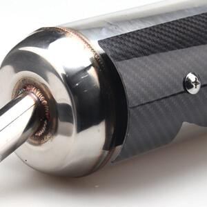 Lingdi 125 locomotive electronic fuel injection exhaust pipe Lingdi carburetor version stainless steel color cap monkey carbon fiber back pressure pipe